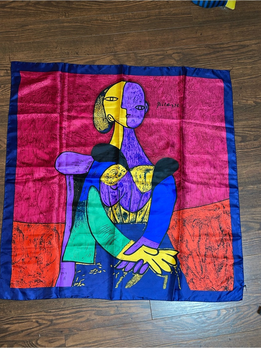 Vintage 90’s Picasso Colorful Abstract Portrait Scarf